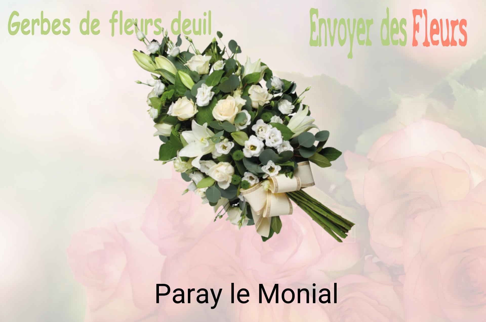 Gerbe de fleurs de deuil livrée à Paray-le-Monial